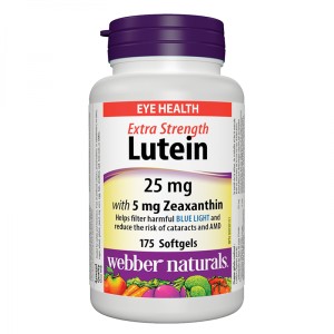 Extra Strength Lutein 25 мг (+Zeaxanthin) 175 гел-капсули | Webber Naturals