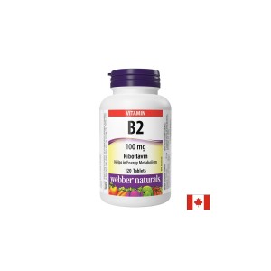 Витамин B2 (рибофлавин) 100 mg х 120 таблетки | Webber Naturals