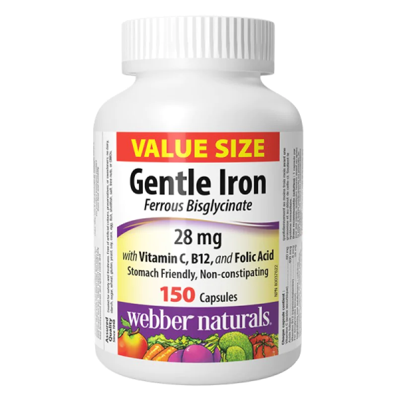Gentle Iron 28 мг 150 капсули | Webber Naturals