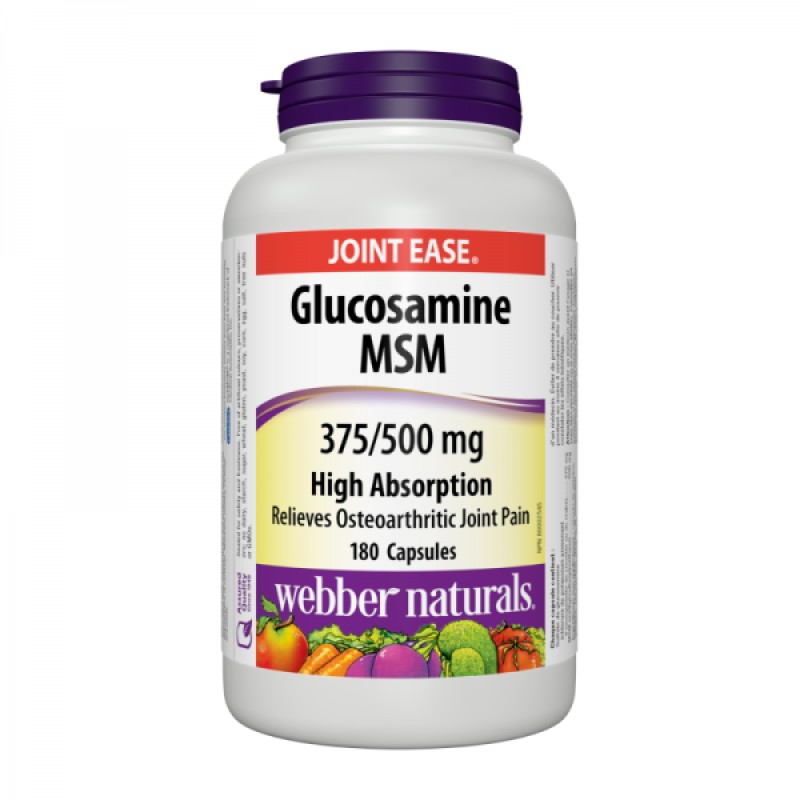 Glucosamine MSM 180 капсули | Webber Naturals