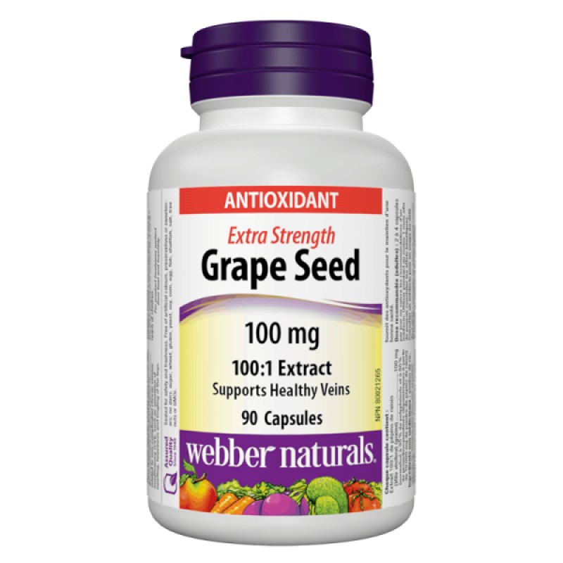 Grape Seed Extract 100:1 100 мг 90 капсули | Webber Naturals
