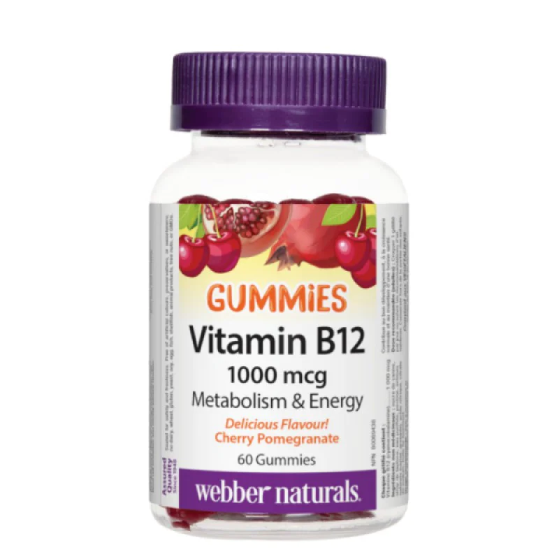 Gummies Vitamin B12 1000 мкг 60 желирани таблетки | Webber Naturals