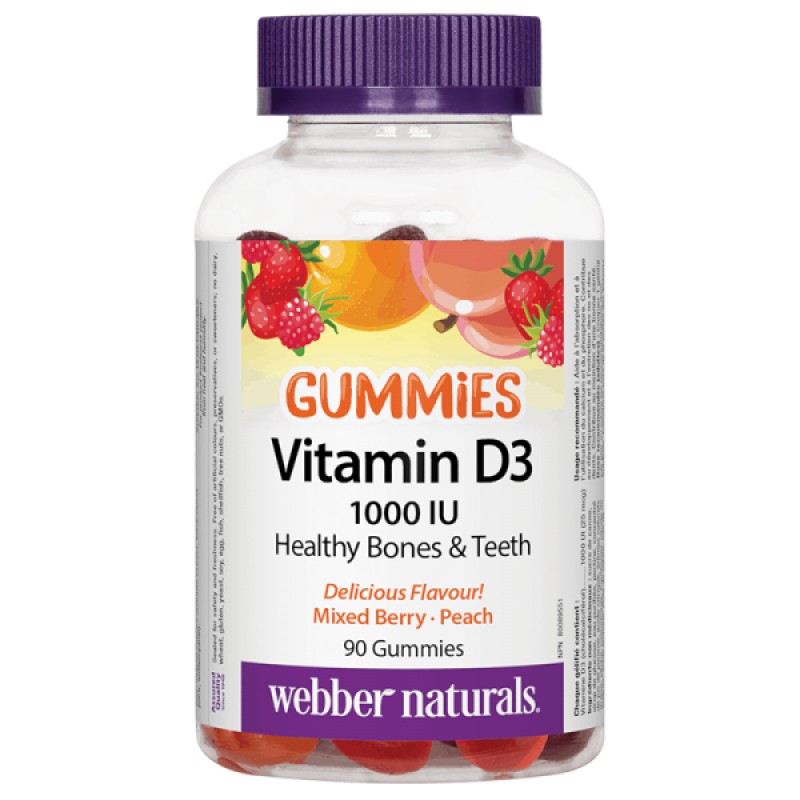 Gummies Vitamin D3 1000 IU 90 желирани таблетки | Webber Naturals