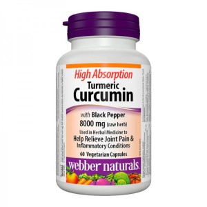 High Absorption Turmeric Curcumin with Black Pepper 60 веге капсули | Webber Naturals