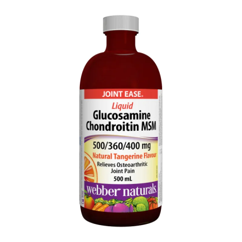 Liquid Glucosamine Chondroitin MSM Tangerine Flavour 500 мл | Webber Naturals Liquid Glucosamine Chondroitin MSM Tangerine Flavour 500 мл | Webber Naturals
