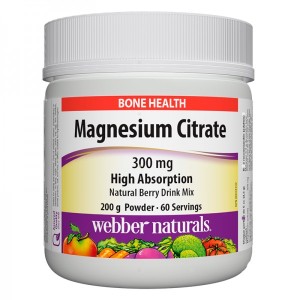 Magnesium Citrate Powder Natural Berry Drink Mix 300 мг 200 гр | Webber Naturals Magnesium Citrate Powder Natural Berry Drink Mix 300 мг 200 гр | Webber Naturals