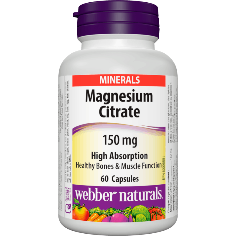 Magnesium Citrate 150 мг 60 капсули | Webber Naturals