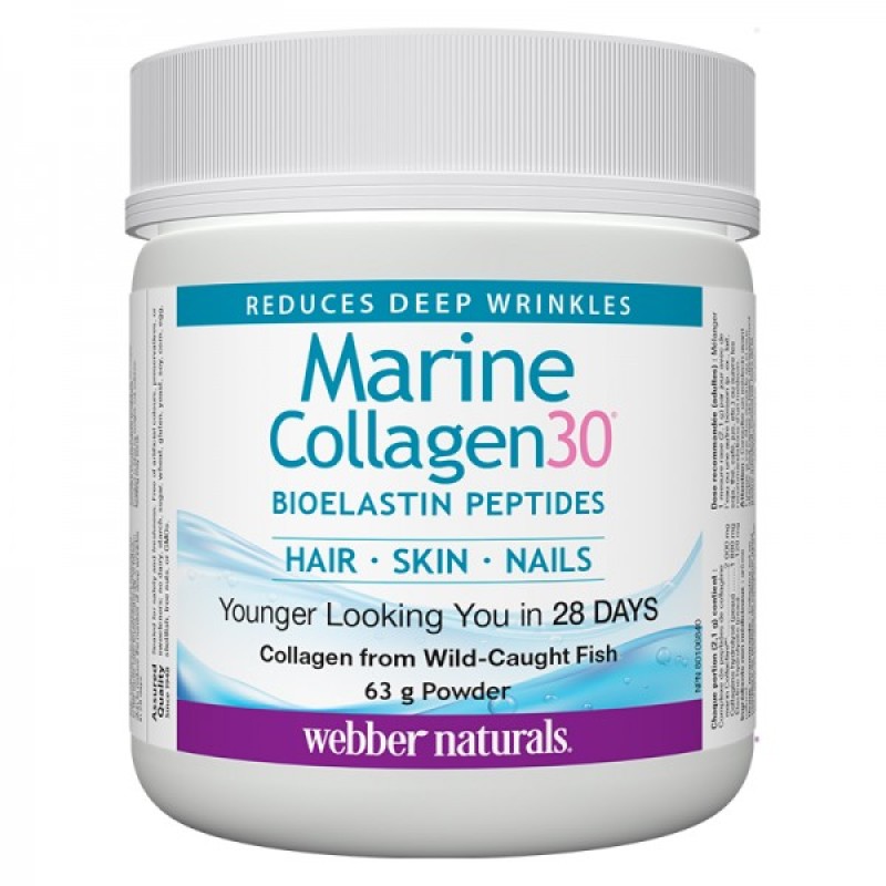 Marine Collagen30 Bioelastin Peptides Powder 63 гр | Webber Naturals