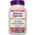 Мелатонин 10 мг + Магнезий 150 мг 60 таблетки | Webber Naturals 