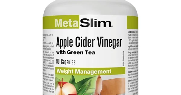 MetaSlim Ябълков Оцет + Зелен Чай 90 Капсули Цена | Webber Naturals