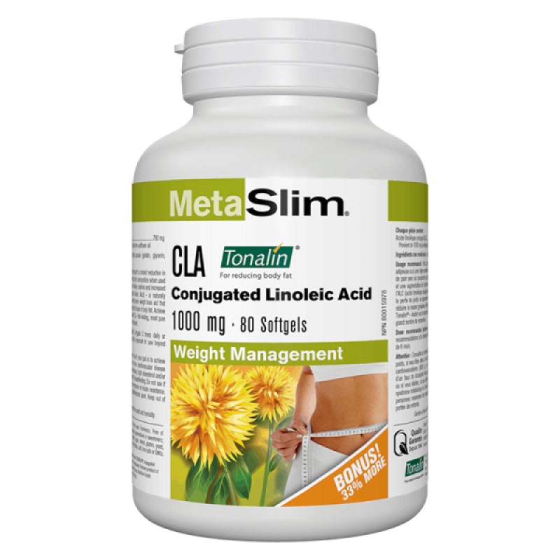 MetaSlim CLA Tonalin 1000 мг 80 гел-капсули | Webber Naturals