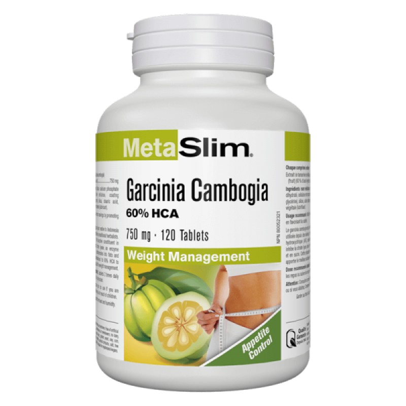 Metaslim Garcinia Cambogia 750 мг 120 таблетки | Webber Naturals