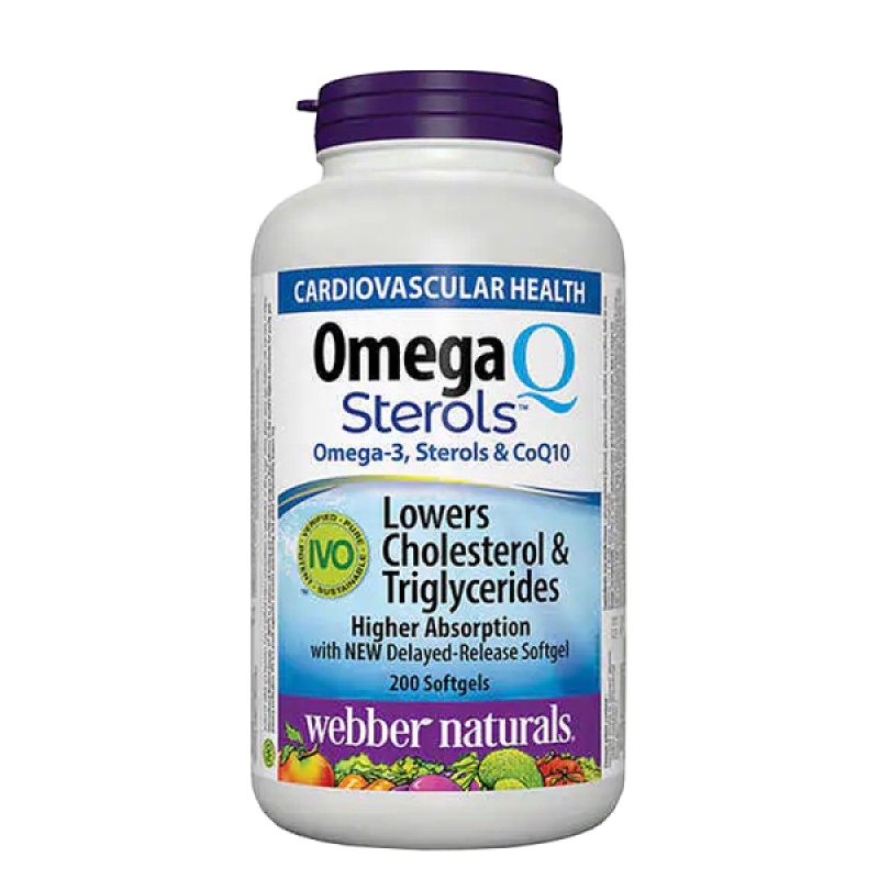 Omega Q Sterols 200 гел-капсули | Webber Naturals