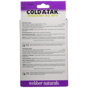 Масло от риган 180 мг 30 гел-капсули | Webber Naturals 