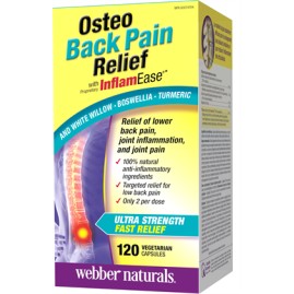 Osteo Back Pain Relief with InflamEase 275 мг 120 капсули | Webber Naturals