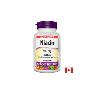 Niacin 500 mg x 90 капсули | Webber Naturals