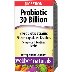 Probiotic 30 Billion 8 Probiotic Strains 30 веге капсули | Webber Naturals