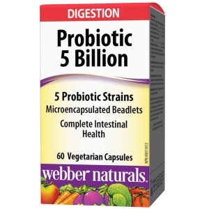 Probiotic 5 млрд. CFU 60 веге капсули | Webber Naturals Probiotic 5 млрд. CFU 60 веге капсули | Webber Naturals