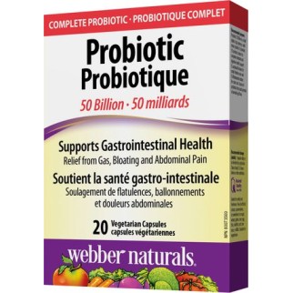 Пробиотик 50 млрд. активни пробиотици, 10 щама 20 капсули | Webber Naturals 50 милиарда бактерии в една капсула 10 различни бактериални щамове Максимална ефикасност Подобрява имунитета срещу патогени За Пробиотик 50 млрд. активни пробиотици, 10 щама 20 ка
