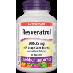 Resveratrol with Grape Seed Extract 225 мг 90 капсули | Webber Naturals