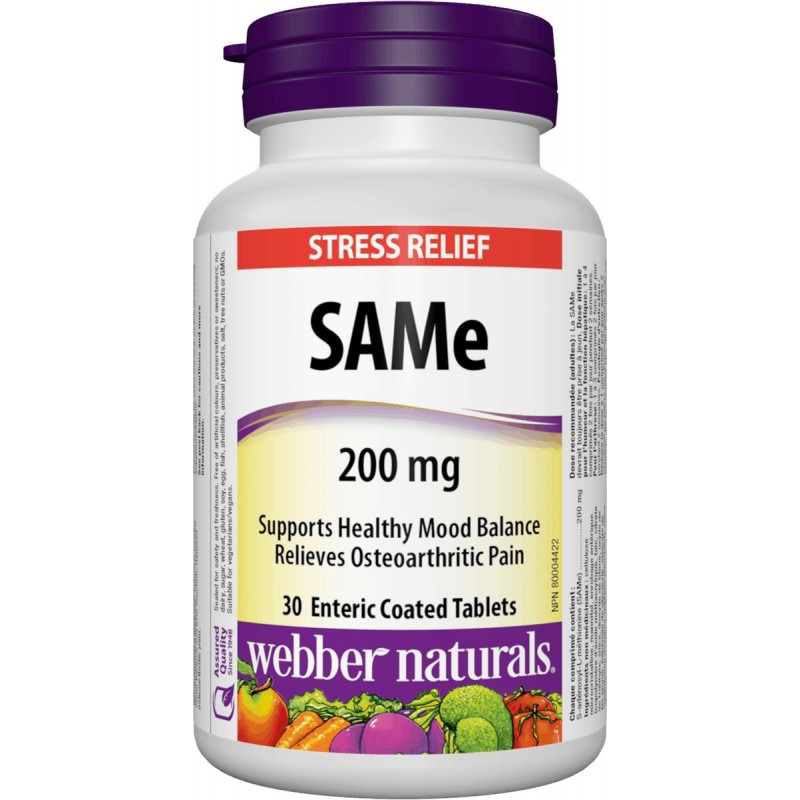 SAMe 200 мг 30 ентерични таблетки | Webber Naturals