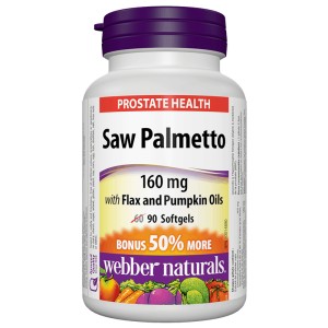 Saw Palmetto With Flax And Pumpkin Oils 90 гел-капсули | Webber Naturals Saw Palmetto With Flax And Pumpkin Oils 90 гел-капсули | Webber Naturals