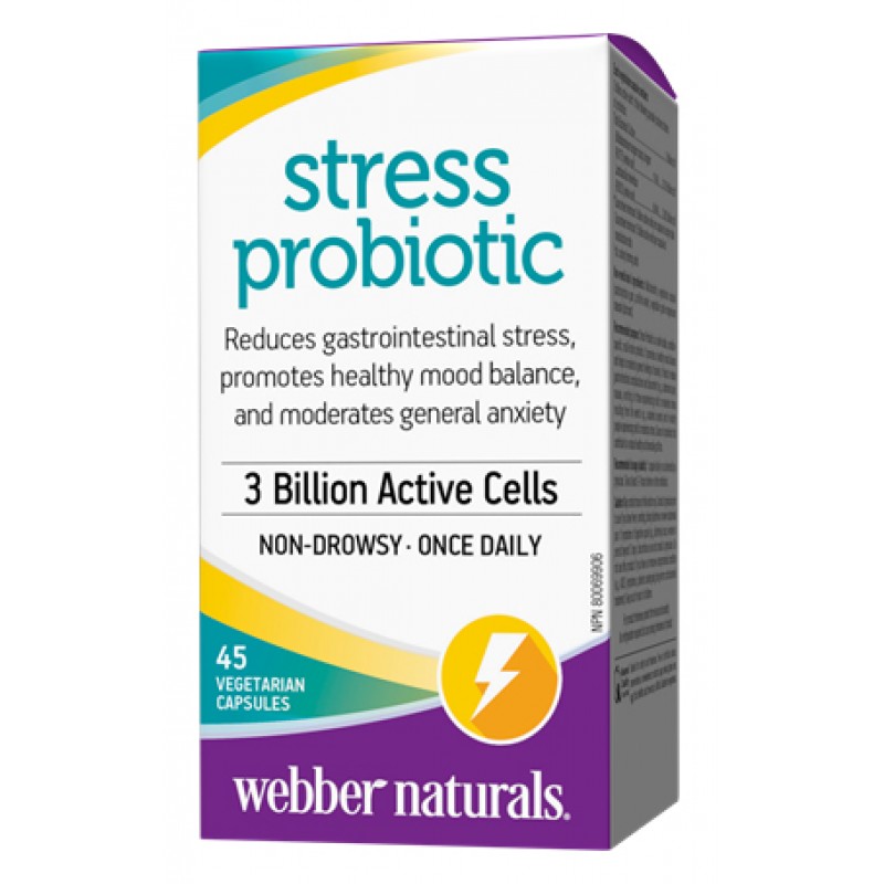 Стрес Пробиотик 3 млрд. активни пробиотици 45 капсули | Webber Naturals