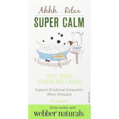 Super Calm (Антипаник Формула) 257 мг 60 капсули | Webber Naturals При стресов начин на живот При изнуряване на организма с работа и физическа активност Срещу депресия, паникатаки, тревожност За понижаване Super Calm (Антипаник Формула) 257 мг 60 капсули 