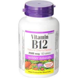 Vitamin B12 (Ciancobalamin) 2500 мкг 60 таблетки | Webber Naturals