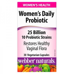 Women’s Daily Probiotic 25 млрд. CFU 30 веге капсули | Webber Naturals