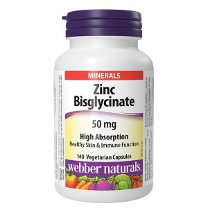 Zinc Bisglycinate 50 мг 140 веге капсули | Webber Naturals