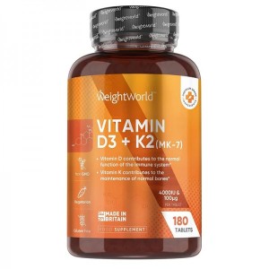 Vitamin D3 + K2 180 таблетки | Weight World