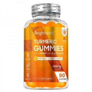 Turmeric with Ginrer & Black Pepper 2100 мг 90 дъвчащи таблетки | Weight World