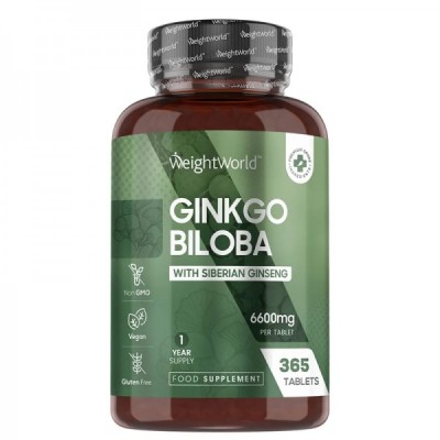 Ginkgo Biloba with Siberian Ginseng 365 таблетки | Weight World