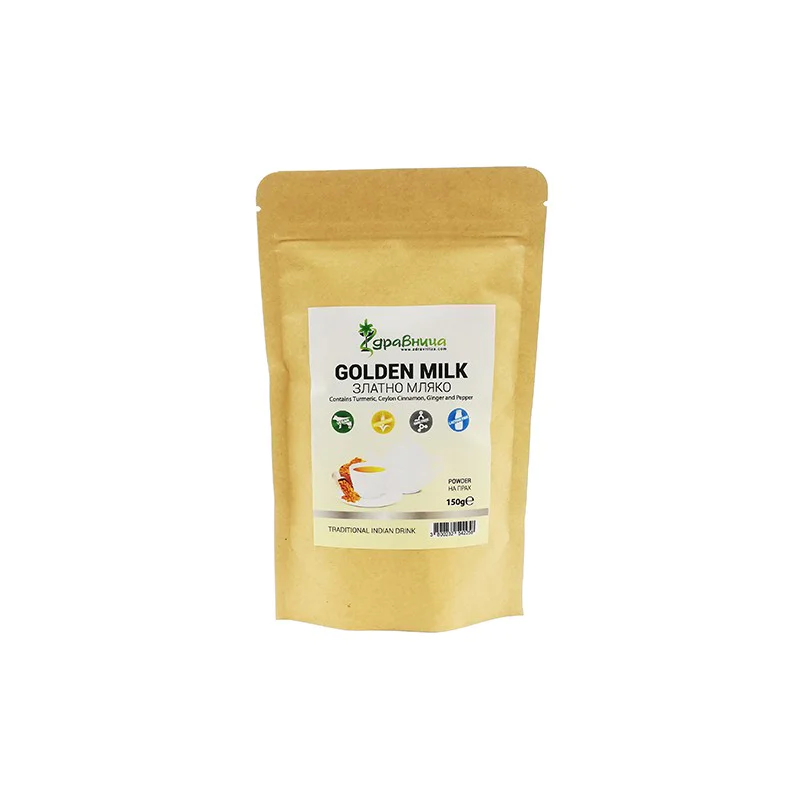 Golden Milk (Златно Мляко на Прах) 150 гр | Здравница Стимулира имунната система и се грижи за Вашето здраве Облекчава депресията и тревожните мисли Насърчава психичното здраве и мозъчна функция Предпазва Golden Milk (Златно Мляко на Прах) 150 гр | Здравн