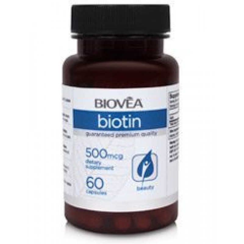 Биотин (Biotin) 500 мкг 60 капсули / 60 дни | Biovea