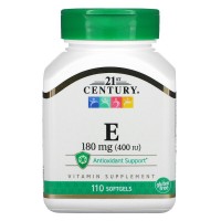 Vitamin E 400 IU (180 мг) 110 гел-капсули | 21st Century