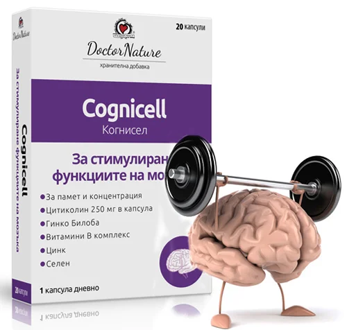 Когнисел Капсули за Памет и Концентрация 20 капсули на отлична цена от Doctor Nature осигурява „храна” за мозъка, защото цитиколин повишава нивото на ацетилхолин