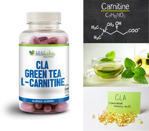 CLA, GREEN TEA, L-CARNITINE 90 capsules от HSLabs на ниска цена съдържа синергично активни естествени съставки, подпомагащи изгаряне на мазнините 